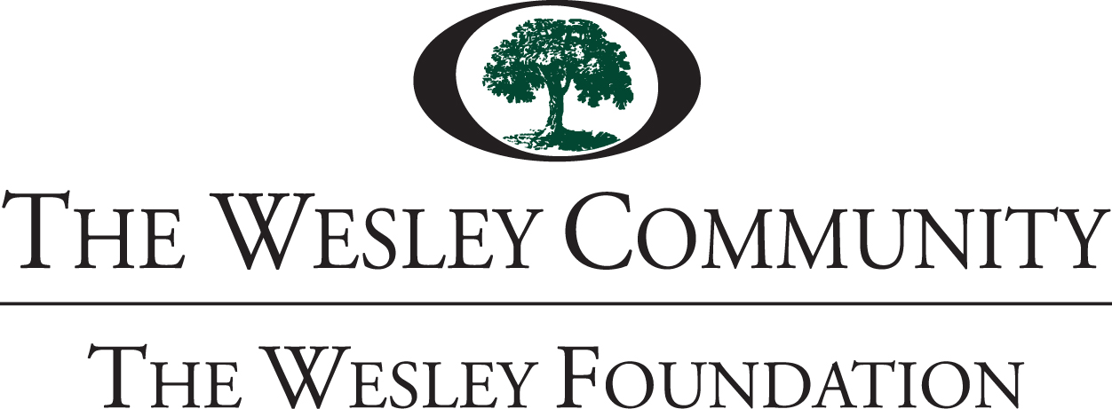The Wesley Foundation logo. It features and oval with an oak tree within it.