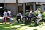 music group playing outside