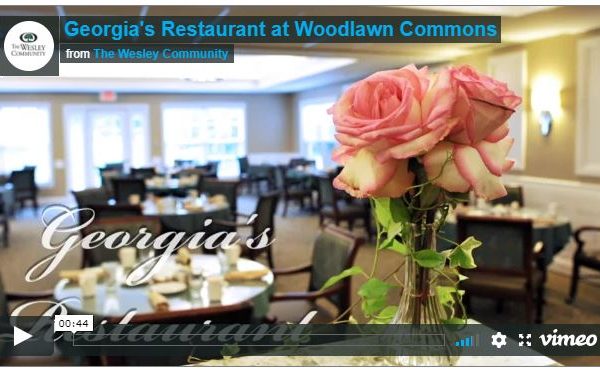SCreen shot of a video featuring Georgia's Restaurant at Woodlawn Commons.