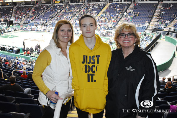 Wesley employees and family in the Times Union arena.