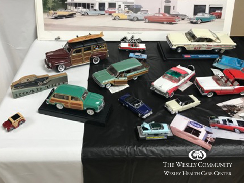 classic model cars on table