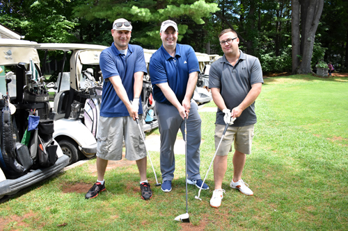group of men with clubs
