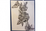 flowers and butterflies drawing