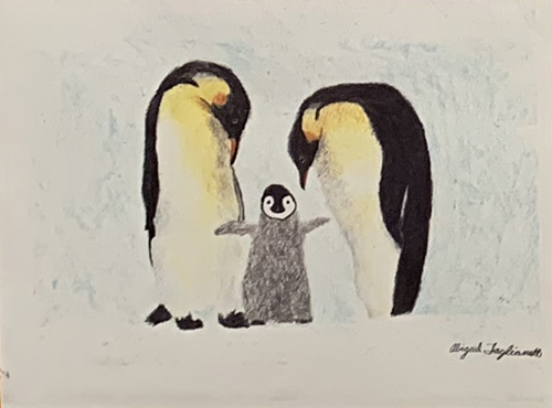 penguins drawing