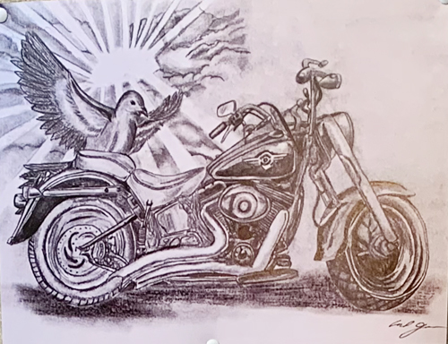 motorcycle drawing