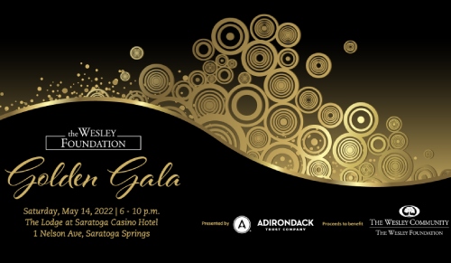 The Wesley Foundation Gala 2022. Presenting sponsor Adirondack Trust.