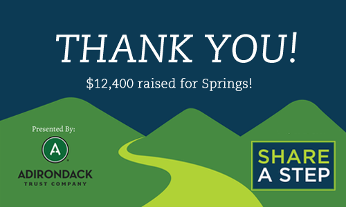 Thank you for helping $12,400 for Share a Step!