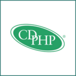 CDPHP logo with teal with border