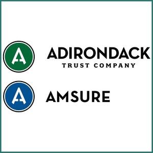 Adirondack Trust Company and Amsure Logo with Teal Border