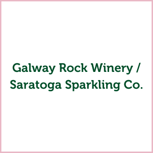 Galway rock winery logo with pink border